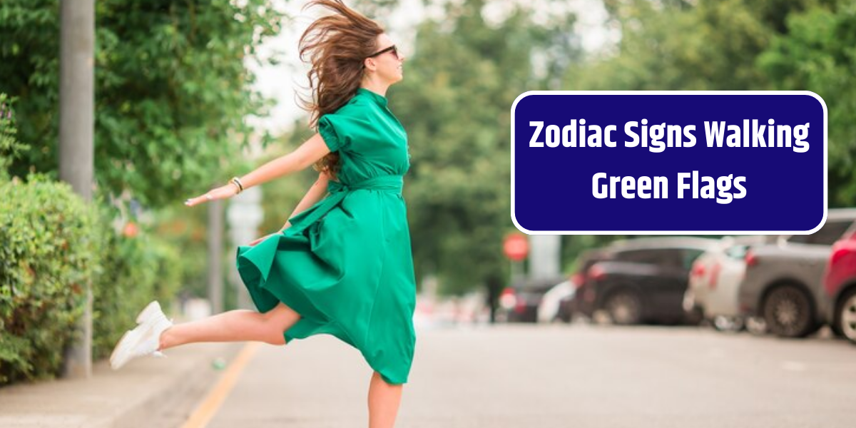 Zodiac Signs Walking Green Flags
