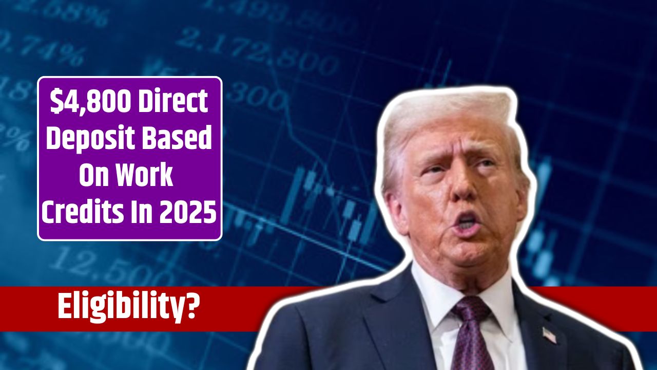 $4,800 Direct Deposit Based On Work Credits In 2025